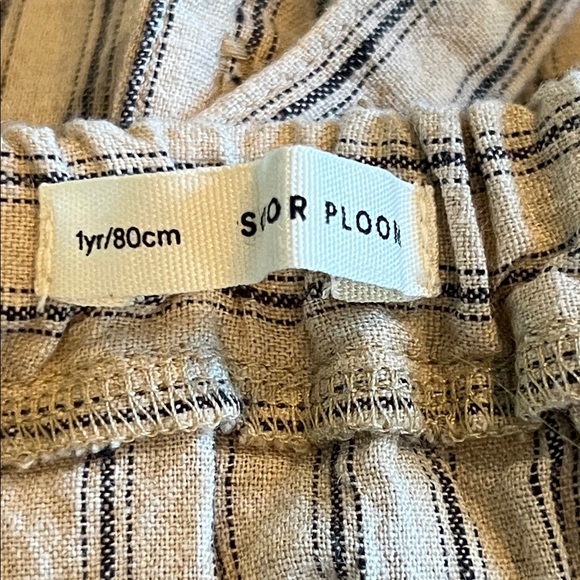 Charming Striped Kids Overalls with Heart Pocket - Picture 5 of 5